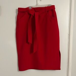 Red Banana Republic tie waist skirt